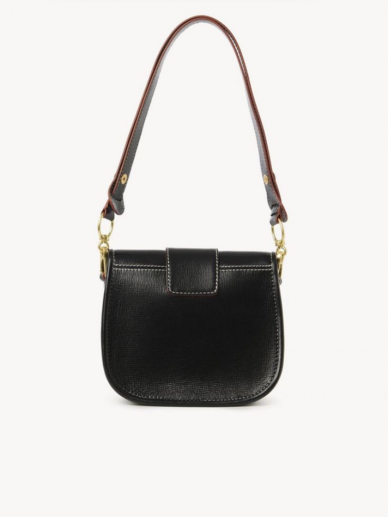 Chloe Saddie Satchel Shoulder Bags Black | CHE-SR14665