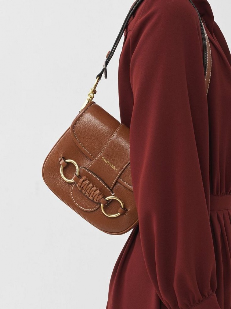 Chloe Saddie Satchel Shoulder Bags CARAMELLO | CHE-SR14667