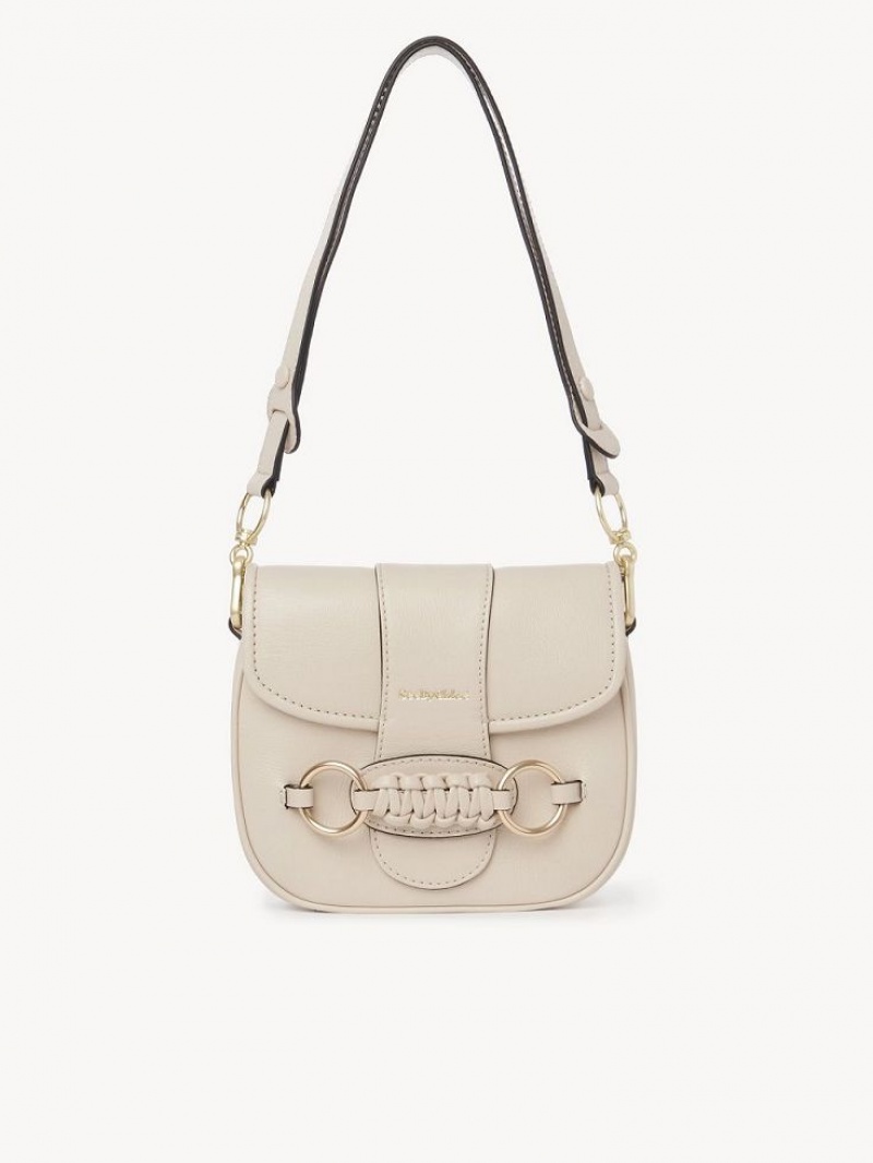 Chloe Saddie Satchel Shoulder Bags Cement Beige | CHE-SR14668