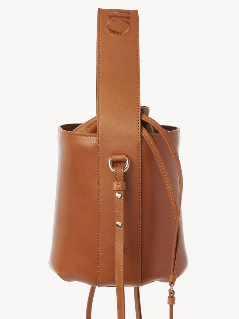 Chloe Sense Bucket Crossbody Bags Caramel | CHE-SR13531