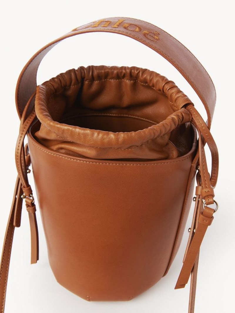 Chloe Sense Bucket Crossbody Bags Caramel | CHE-SR13531