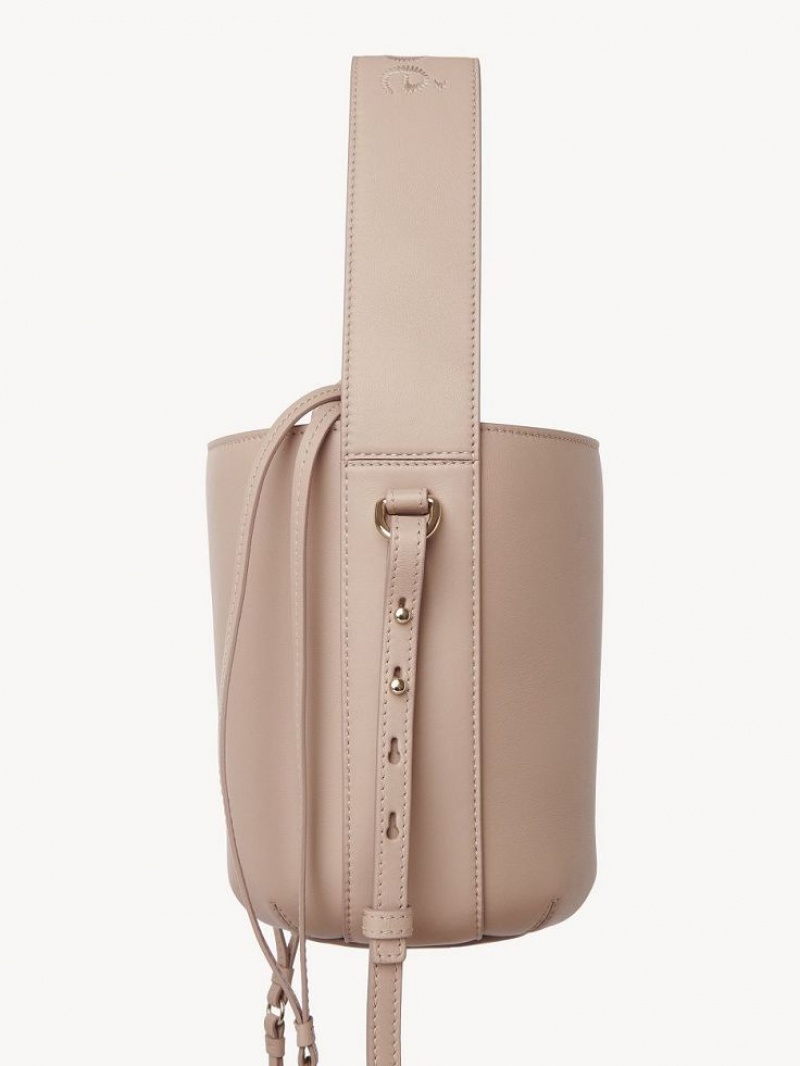 Chloe Sense Bucket Crossbody Bags Powder Beige | CHE-SR13573