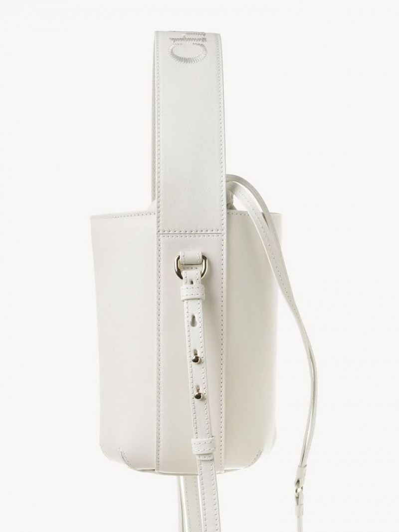 Chloe Sense Bucket Crossbody Bags White | CHE-SR13529