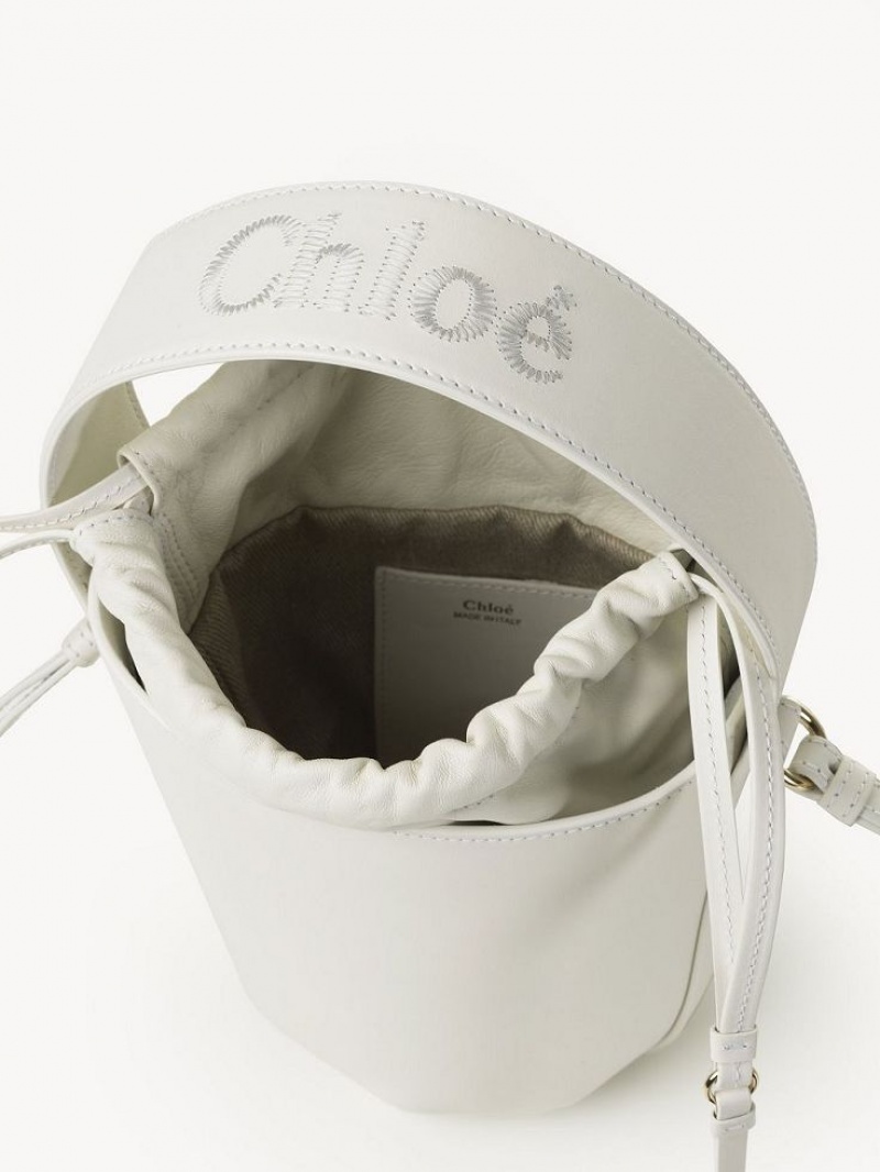 Chloe Sense Bucket Crossbody Bags White | CHE-SR13529