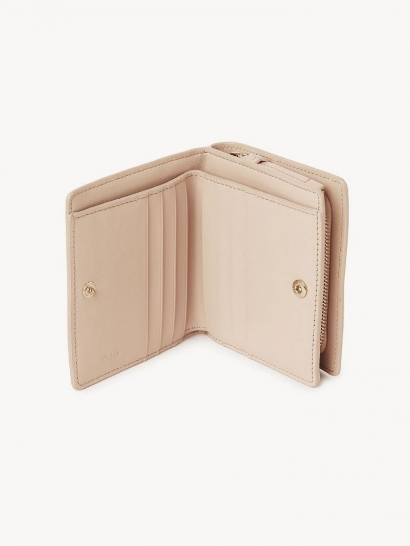 Chloe Sense Compact Wallets Cement Pink | CHE-SR14284