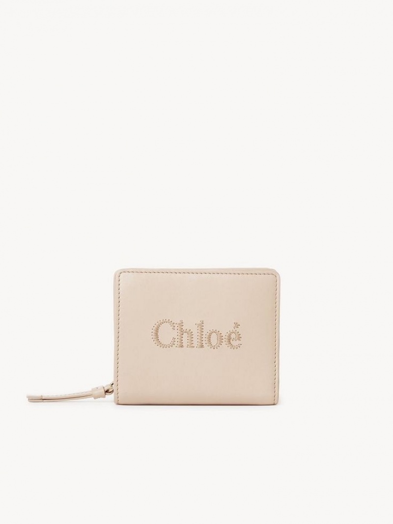 Chloe Sense Compact Wallets Cement Pink | CHE-SR14284