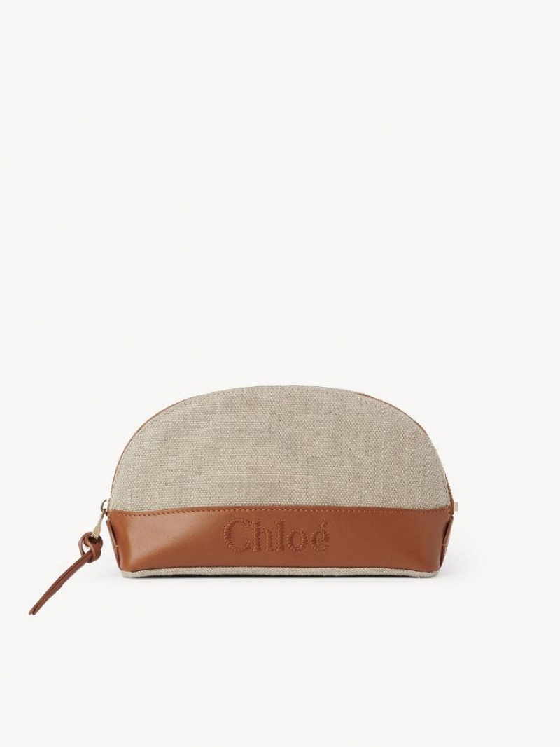 Chloe Sense Makeup Pouches Caramel | CHE-SR14325