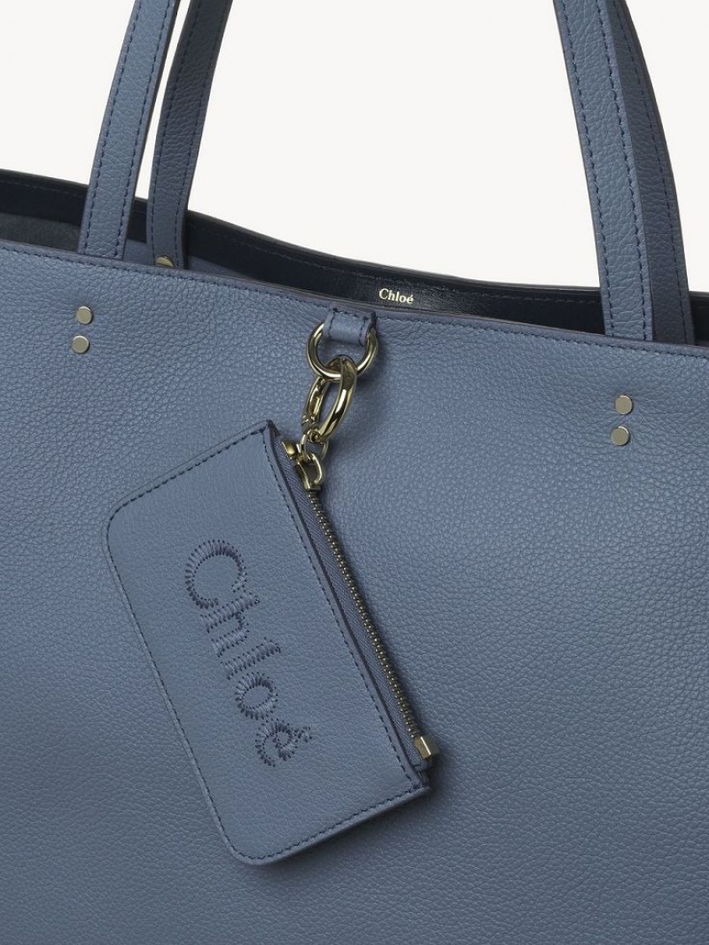 Chloe Sense Medium East-west Shoulder Bags Shady Cobalt | CHE-SR13454