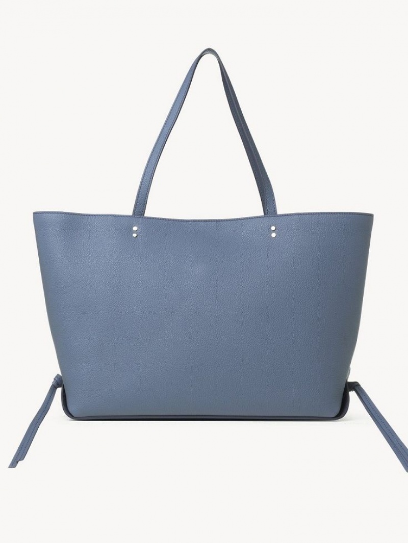 Chloe Sense Medium East-west Tote Bags Shady Cobalt | CHE-SR13329