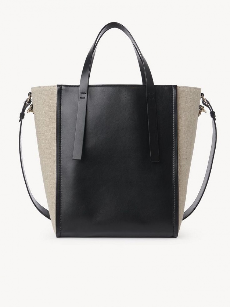 Chloe Sense Medium Tote Bags Black | CHE-SR13358