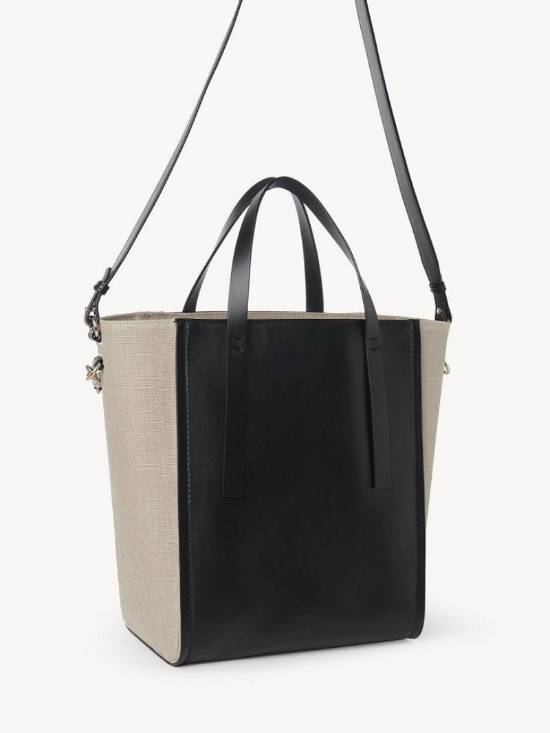 Chloe Sense Medium Tote Bags Black | CHE-SR13358