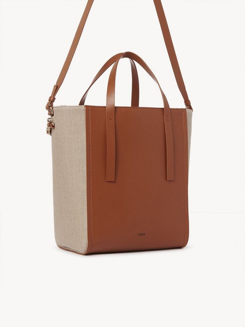 Chloe Sense Medium Tote Bags Caramel | CHE-SR13396