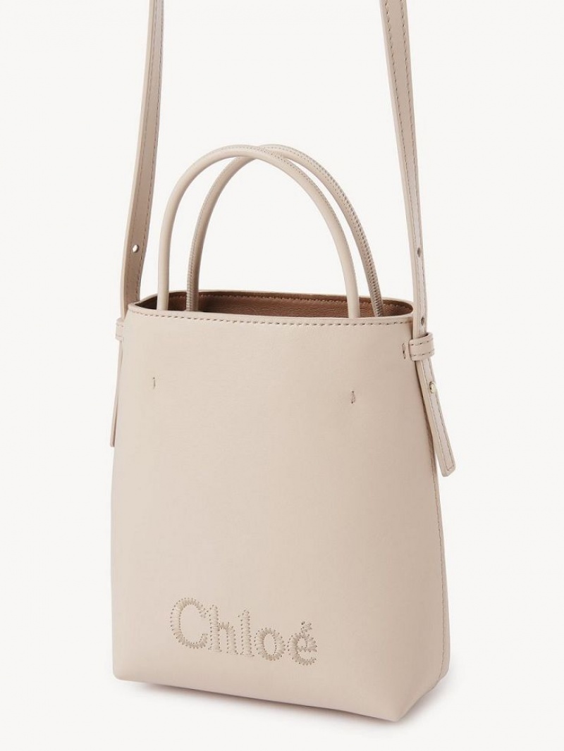 Chloe Sense Micro Shoulder Bags Cement Pink | CHE-SR13409