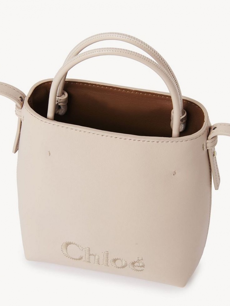 Chloe Sense Micro Shoulder Bags Cement Pink | CHE-SR13409