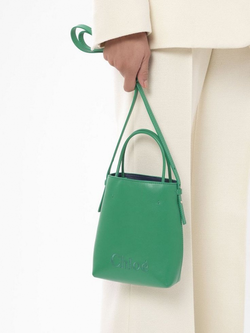 Chloe Sense Micro Shoulder Bags POP GREEN | CHE-SR13407