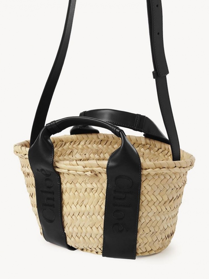 Chloe Sense Small Basket Shoulder Bags Black | CHE-SR13402