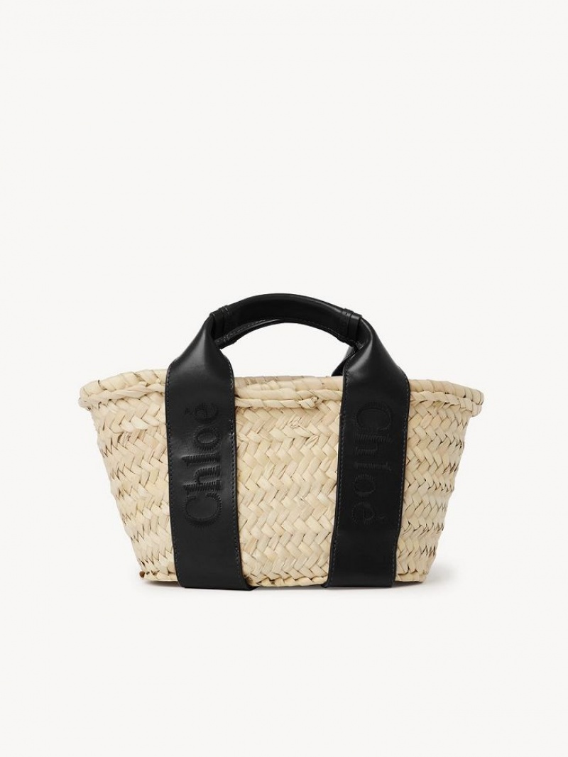 Chloe Sense Small Basket Shoulder Bags Black | CHE-SR13402