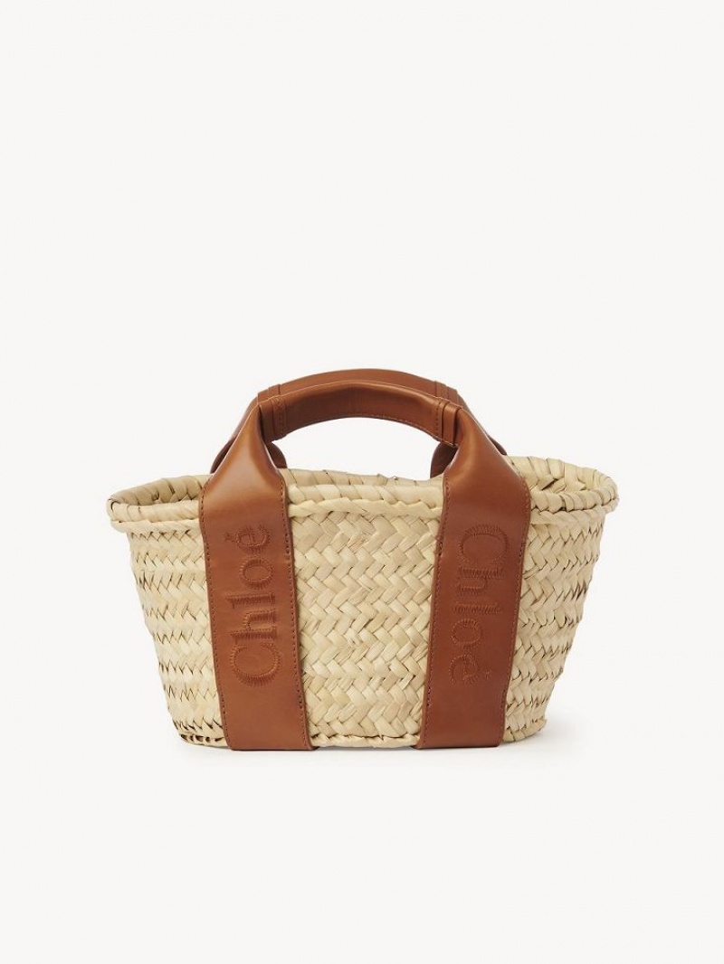 Chloe Sense Small Basket Shoulder Bags Caramel | CHE-SR13403