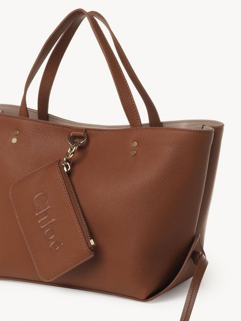 Chloe Sense Small East-west Shoulder Bags Tan | CHE-SR13422