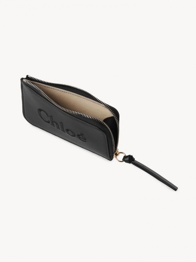 Chloe Sense Small Purse Coin Purses Black | CHE-SR14319