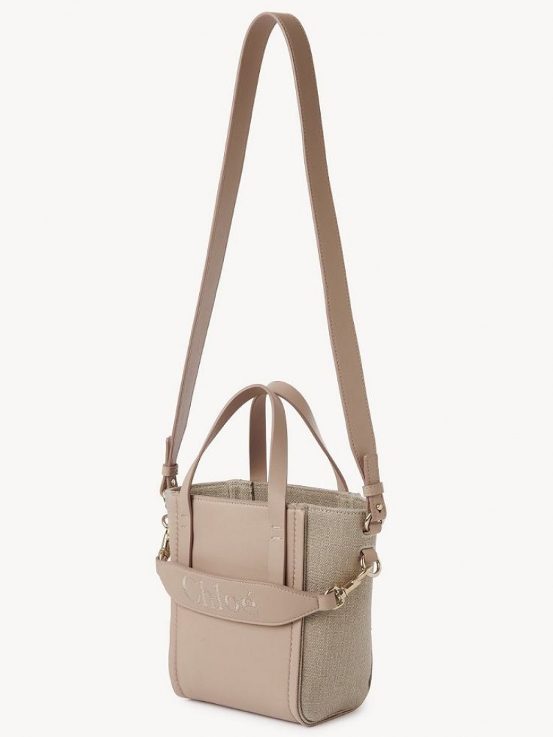 Chloe Sense Small Shoulder Bags Powder Beige | CHE-SR13418