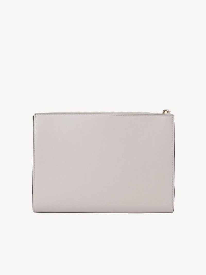 Chloe Sense Zippered Clutches Silver | CHE-SR13745