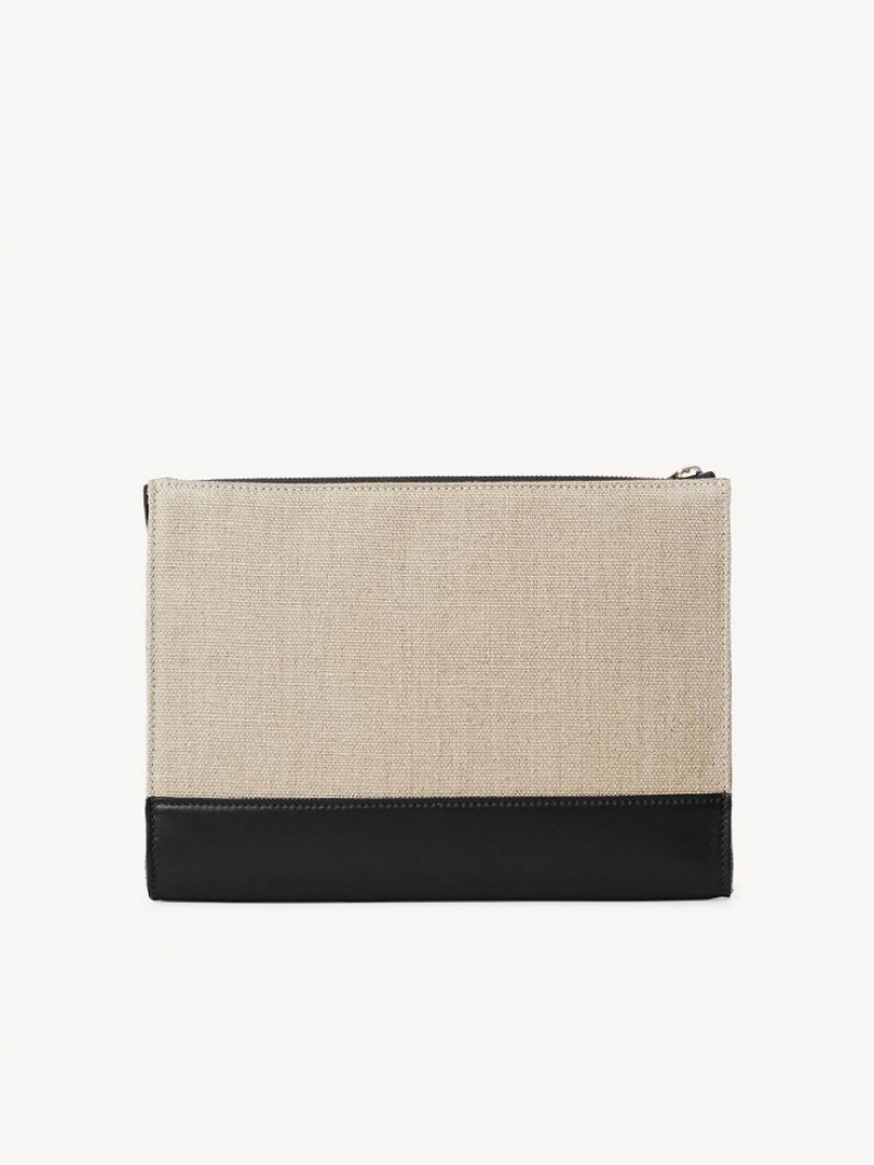 Chloe Sense Zippered Pouches Black | CHE-SR14328