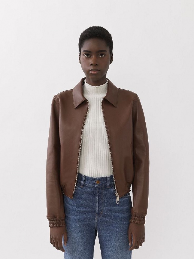 Chloe Short Blouson Jackets DARK CHESNUT | CHE-SR13797