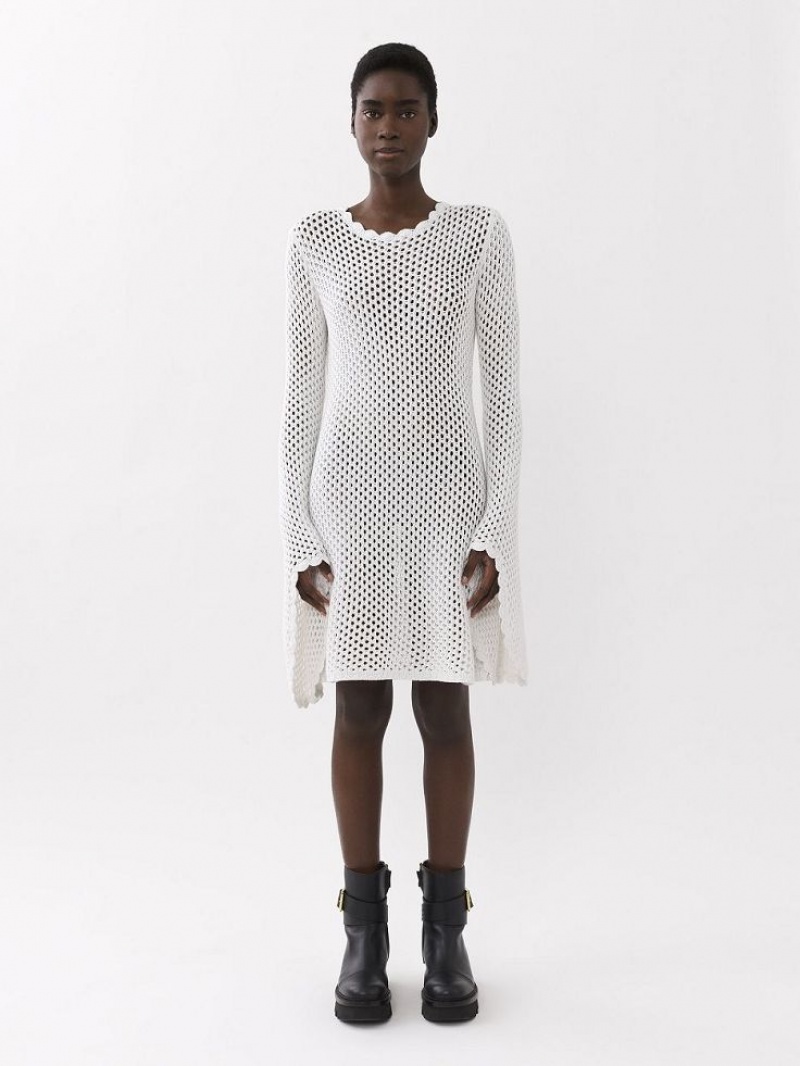 Chloe Short Tunic Knitwear Iconic Milk | CHE-SR13934