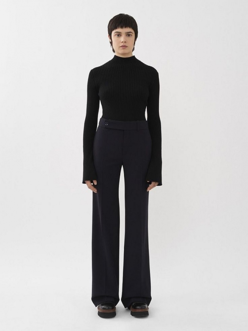 Chloe Signature Straight Pants Abyss Blue | CHE-SR13981