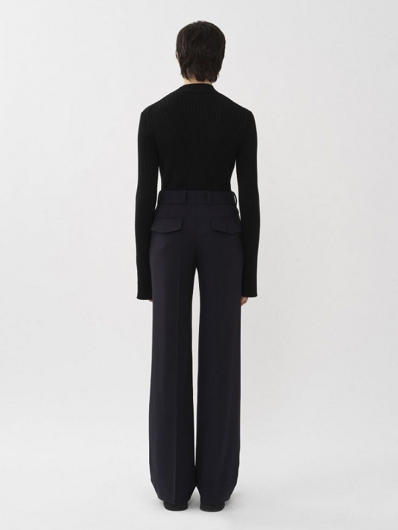 Chloe Signature Straight Pants Abyss Blue | CHE-SR13981