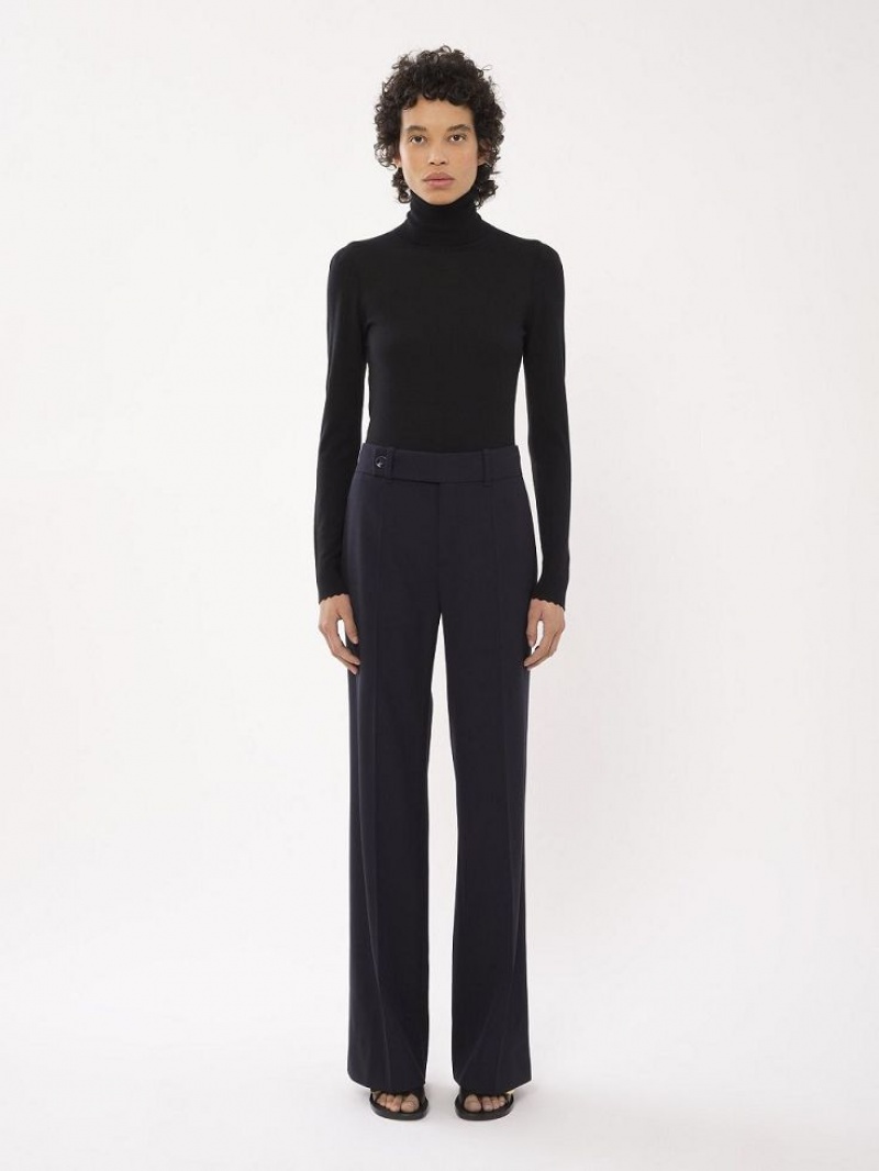 Chloe Signature Straight Pants Abyss Blue | CHE-SR14025