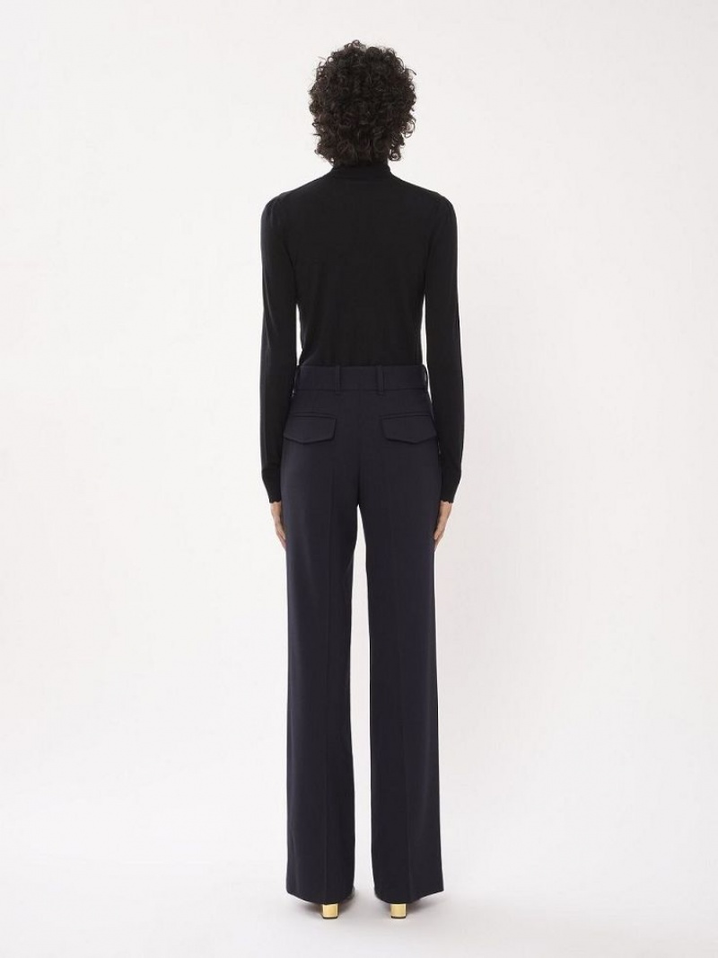 Chloe Signature Straight Pants Abyss Blue | CHE-SR14025