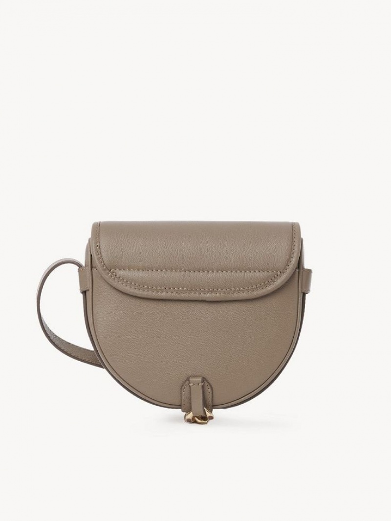 Chloe Small Mara Saddle Shoulder Bags Motty Grey | CHE-SR14627