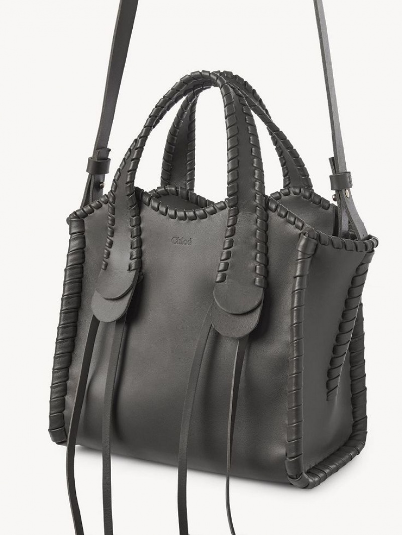 Chloe Small Mony Tote Bags Elephant Grey | CHE-SR13398