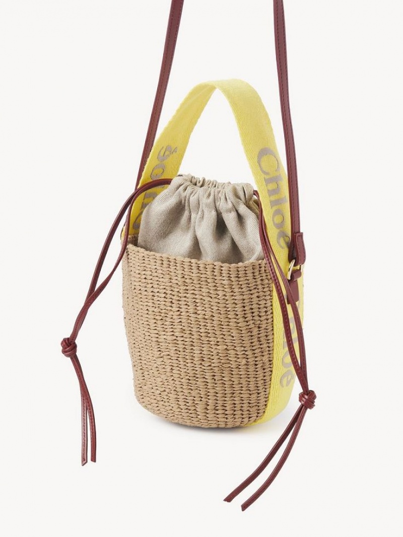 Chloe Small Woody Basket Crossbody Bags YELLOW - BEIGE 1 | CHE-SR13565