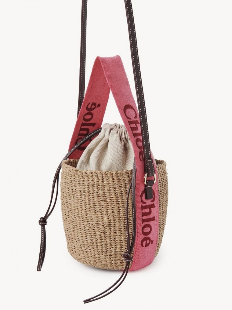 Chloe Small Woody Basket Crossbody Bags PINK - RED 1 | CHE-SR13616