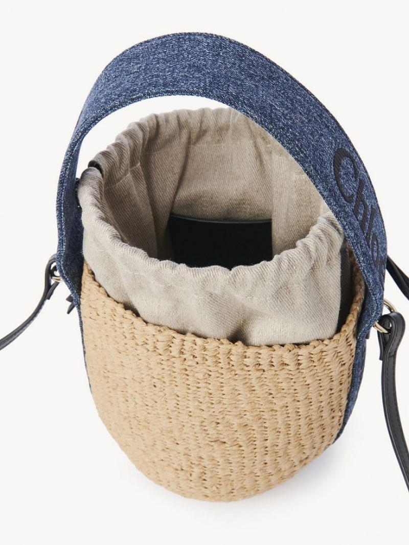 Chloe Small Woody Baskets Denim | CHE-SR13650