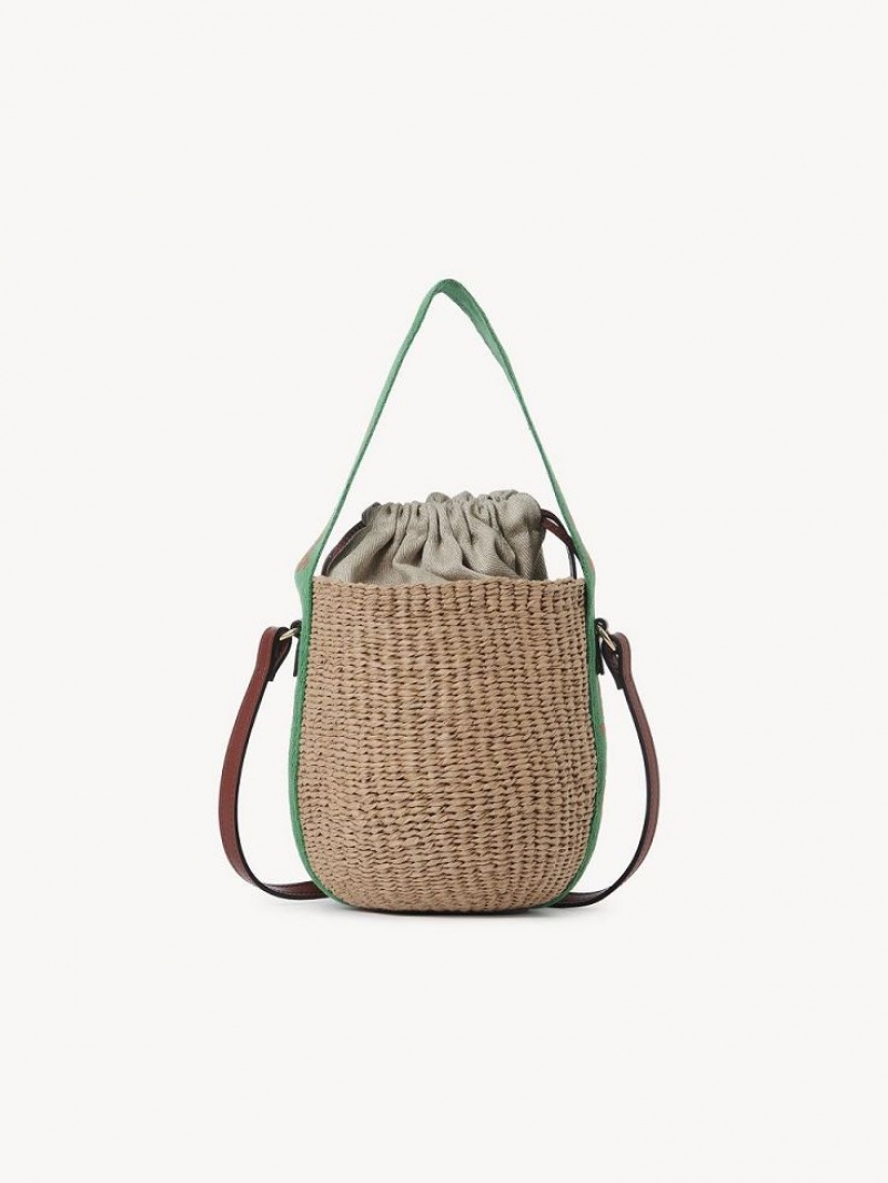 Chloe Small Woody Baskets GREEN - ORANGE 1 | CHE-SR13629