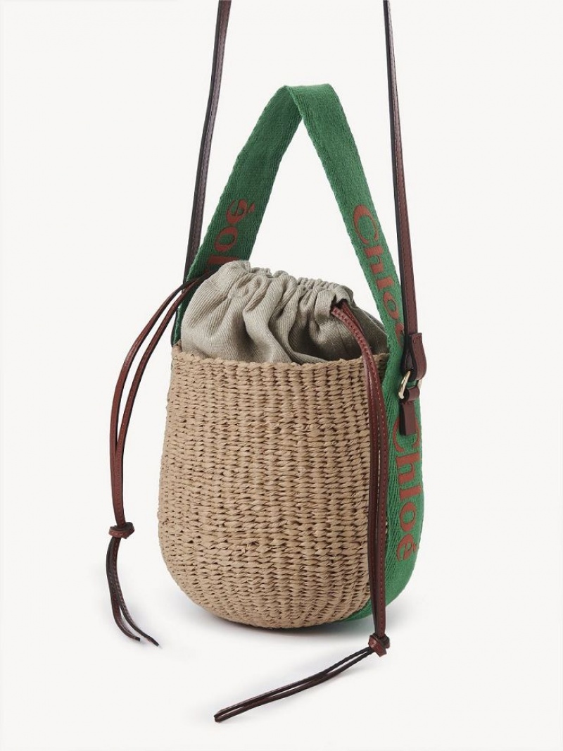 Chloe Small Woody Baskets GREEN - ORANGE 1 | CHE-SR13629