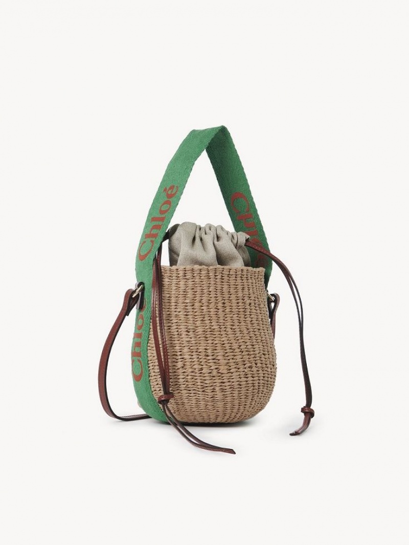 Chloe Small Woody Baskets GREEN - ORANGE 1 | CHE-SR13629