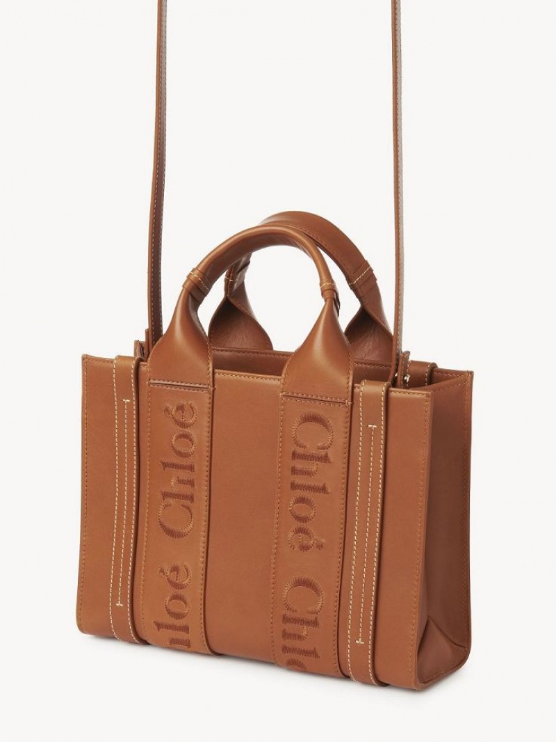 Chloe Small Woody Crossbody Bags Caramel | CHE-SR13535