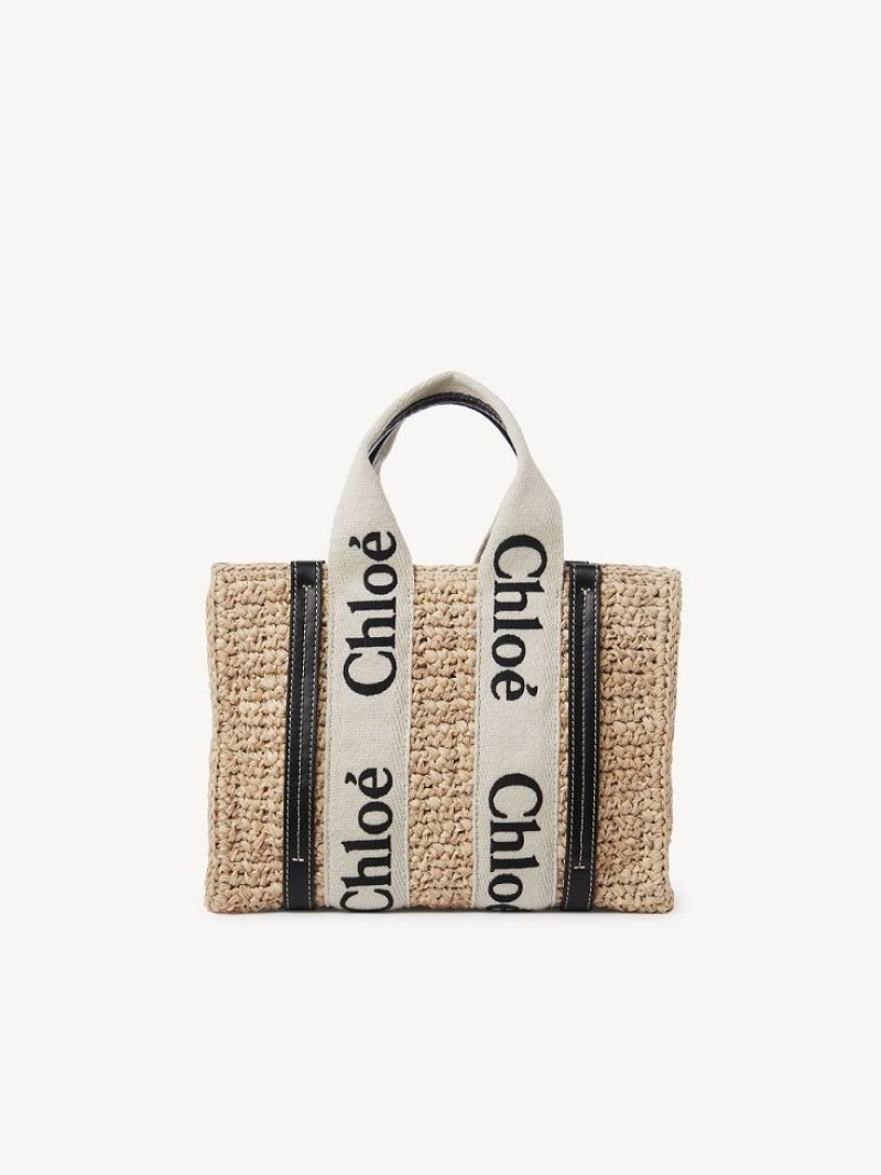 Chloe Small Woody Crossbody Bags Sand | CHE-SR13625