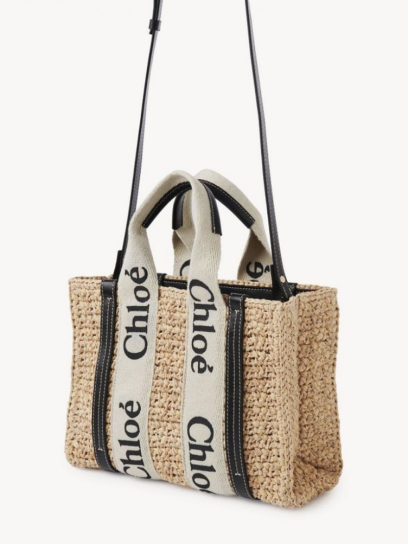 Chloe Small Woody Crossbody Bags Sand | CHE-SR13625