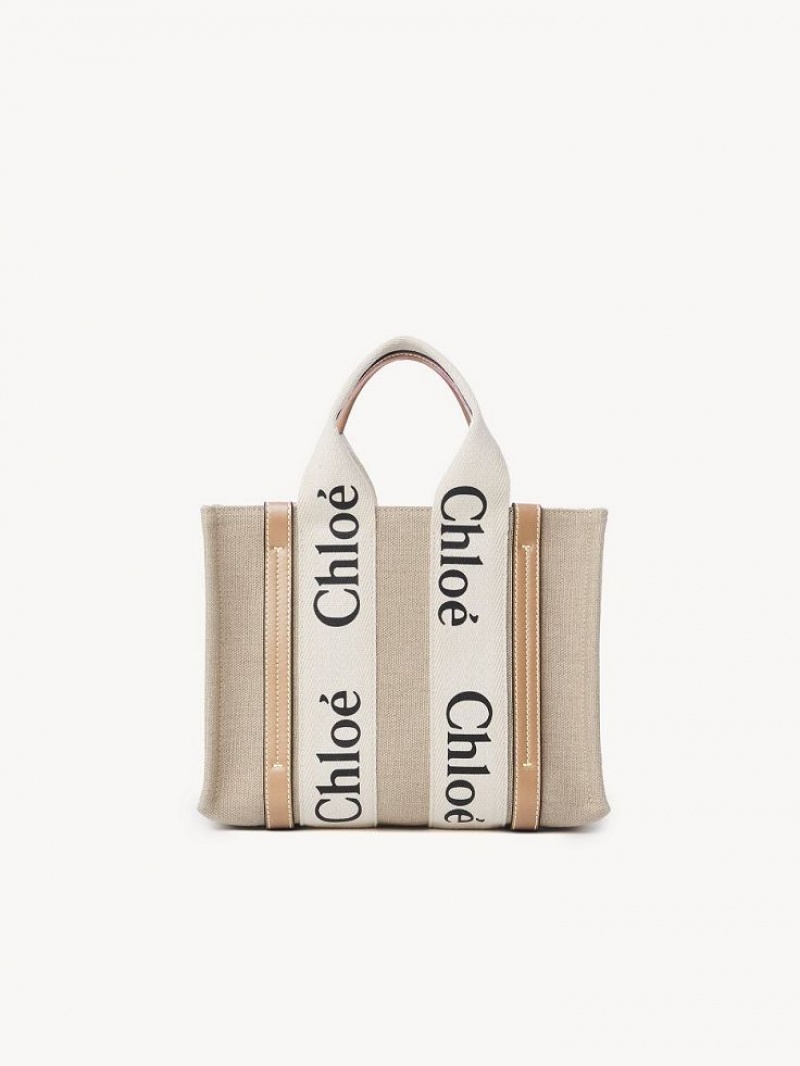 Chloe Small Woody Crossbody Bags White - Beige 1 | CHE-SR13490