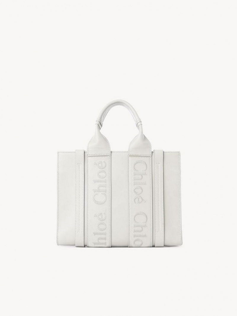 Chloe Small Woody Crossbody Bags White | CHE-SR13541