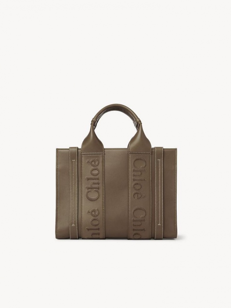 Chloe Small Woody Tote Bags ARMY GREEN | CHE-SR13339