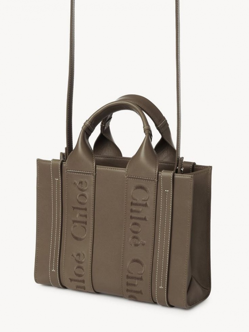 Chloe Small Woody Tote Bags ARMY GREEN | CHE-SR13339