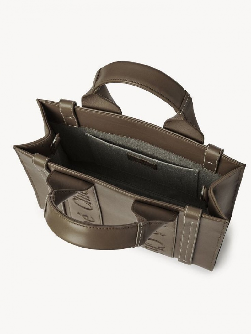 Chloe Small Woody Tote Bags ARMY GREEN | CHE-SR13339