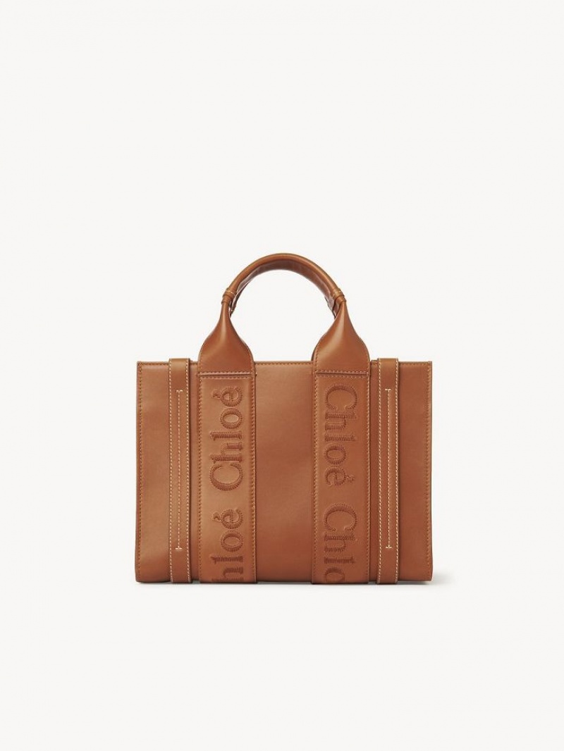 Chloe Small Woody Tote Bags Caramel | CHE-SR13345